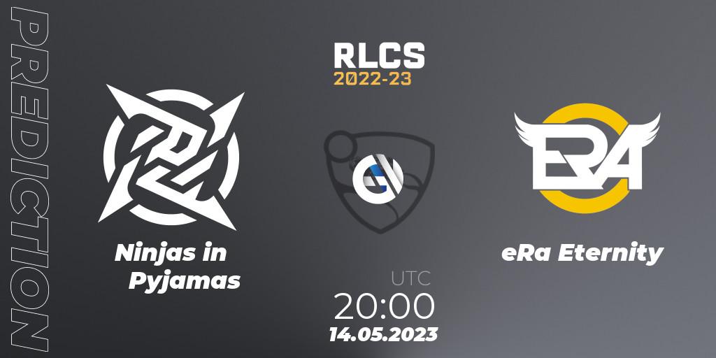 Prognoza Ninjas in Pyjamas - eRa Eternity. 14.05.2023 at 20:00, Rocket League, RLCS 2022-23 - Spring: South America Regional 1 - Spring Open