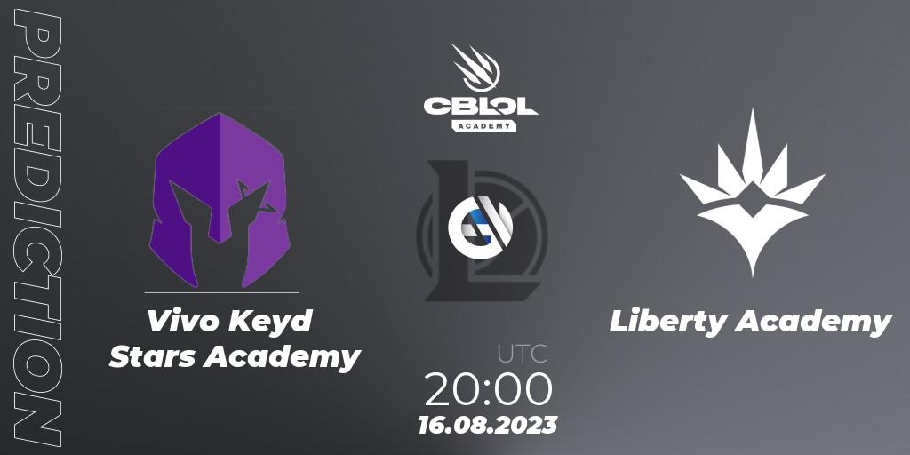 Prognoza Vivo Keyd Stars Academy - Liberty Academy. 16.08.2023 at 20:00, LoL, CBLOL Academy Split 2 2023 - Playoffs