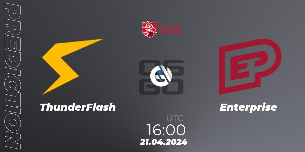 Prognoza ThunderFlash - Enterprise. 21.04.24, CS2 (CS:GO), Polska Liga Esportowa 2024: Split #1