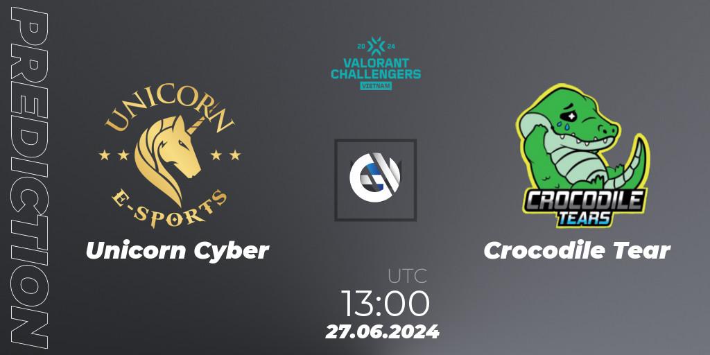 Prognoza Unicorn Cyber - Crocodile Tear. 27.06.2024 at 13:00, VALORANT, VALORANT Challengers 2024: Vietnam Split 2