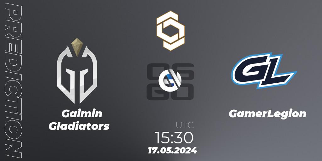 Prognoza Gaimin Gladiators - GamerLegion. 17.05.2024 at 16:00, Counter-Strike (CS2), CCT Global Finals