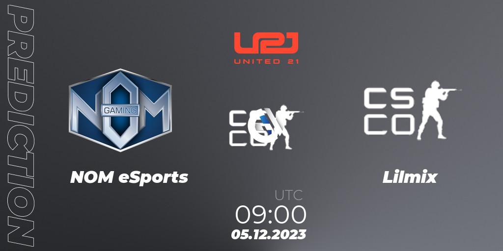 Prognoza NOM eSports - Lilmix. 05.12.2023 at 09:00, Counter-Strike (CS2), United21 Season 9