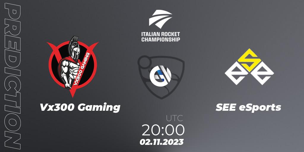 Prognoza Vx300 Gaming - SEE eSports. 02.11.2023 at 20:00, Rocket League, Italian Rocket Championship Season 11Serie A Relegation