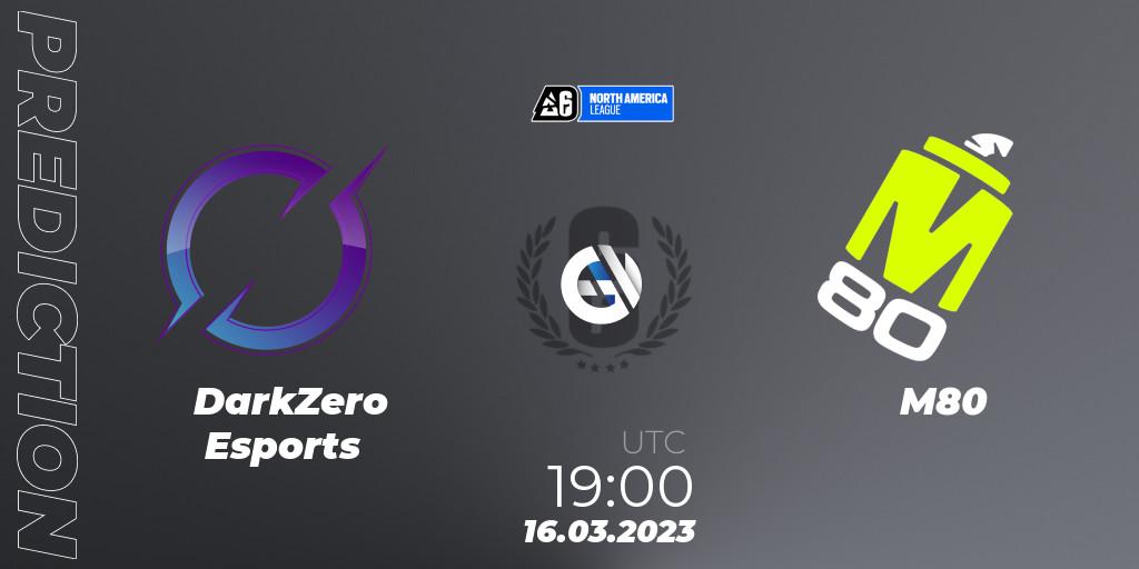 Prognoza DarkZero Esports - M80. 15.03.2023 at 22:40, Rainbow Six, North America League 2023 - Stage 1