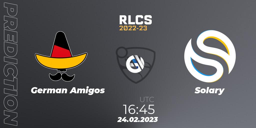 Prognoza German Amigos - Solary. 24.02.2023 at 16:45, Rocket League, RLCS 2022-23 - Winter: Europe Regional 3 - Winter Invitational