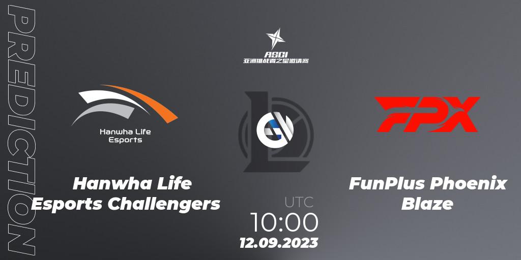 Prognoza Hanwha Life Esports Challengers - FunPlus Phoenix Blaze. 12.09.2023 at 10:00, LoL, Asia Star Challengers Invitational 2023