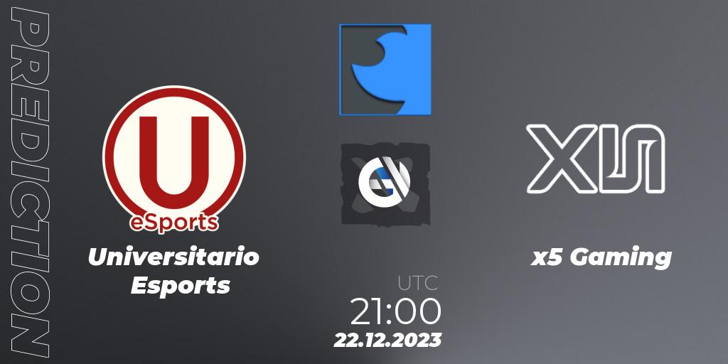 Prognoza Universitario Esports - x5 Gaming. 22.12.2023 at 21:03, Dota 2, FastInvitational DotaPRO Season 2