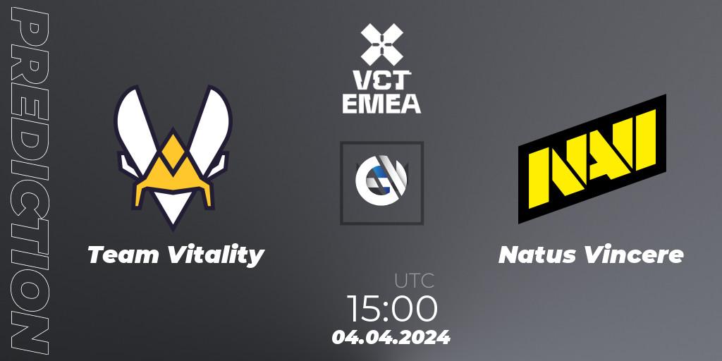 Prognoza Team Vitality - Natus Vincere. 04.04.24, VALORANT, VALORANT Champions Tour 2024: EMEA League - Stage 1 - Group Stage