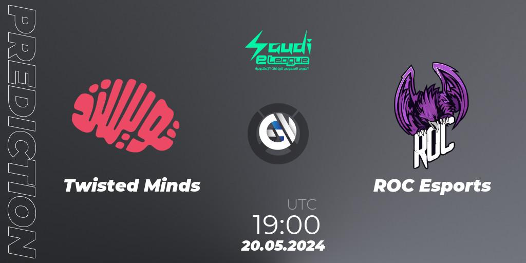 Prognoza Twisted Minds - ROC Esports. 20.05.2024 at 19:00, Overwatch, Saudi eLeague 2024 - Major 2 Phase 1