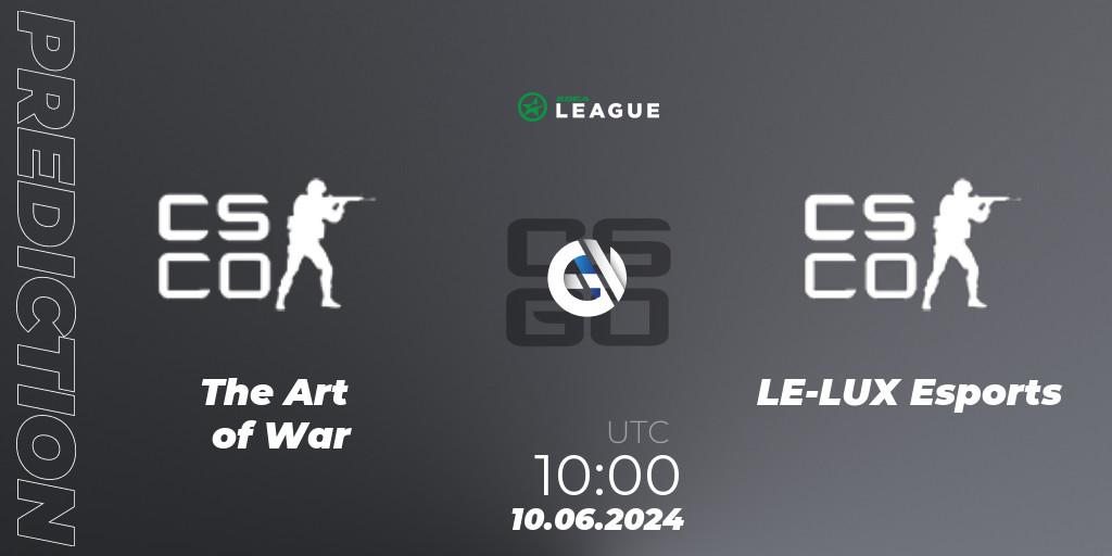 Prognoza The Art of War - LE-LUX Esports. 10.06.2024 at 10:00, Counter-Strike (CS2), ESEA Season 49: Open Division - Oceania