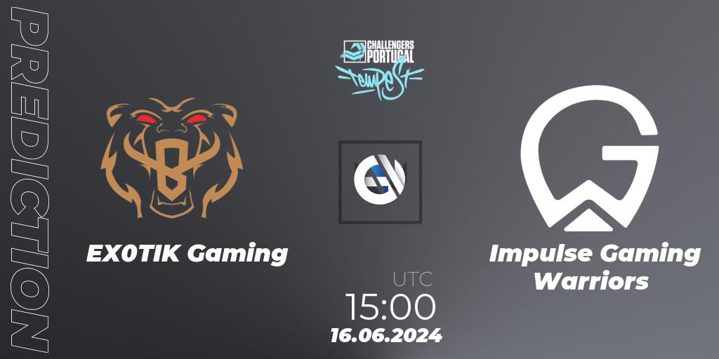 Prognoza EX0TIK Gaming - Impulse Gaming Warriors. 16.06.2024 at 14:00, VALORANT, VALORANT Challengers 2024 Portugal: Tempest Split 2