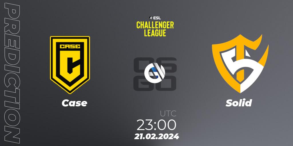 Prognoza Case - Solid. 22.02.2024 at 00:00, Counter-Strike (CS2), ESL Challenger League Season 47: South America