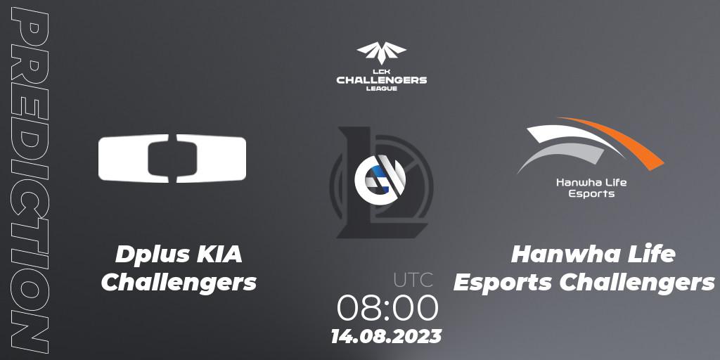 Prognoza Dplus KIA Challengers - Hanwha Life Esports Challengers. 14.08.2023 at 08:00, LoL, LCK Challengers League 2023 Summer - Playoffs