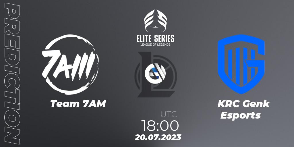 Prognoza Team 7AM - KRC Genk Esports. 20.07.2023 at 18:00, LoL, Elite Series Summer 2023