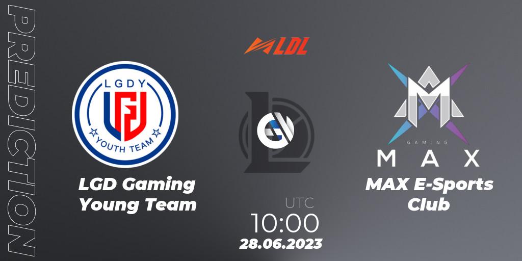 Prognoza LGD Gaming Young Team - MAX E-Sports Club. 28.06.2023 at 11:00, LoL, LDL 2023 - Regular Season - Stage 3