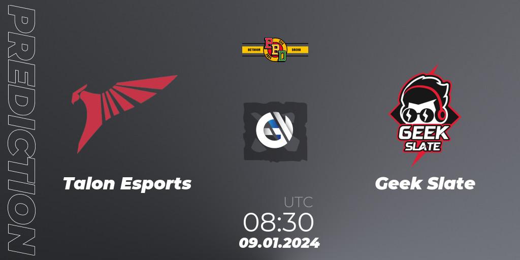 Prognoza Talon Esports - Geek Slate. 09.01.24, Dota 2, BetBoom Dacha Dubai 2024: SEA and CN Closed Qualifier