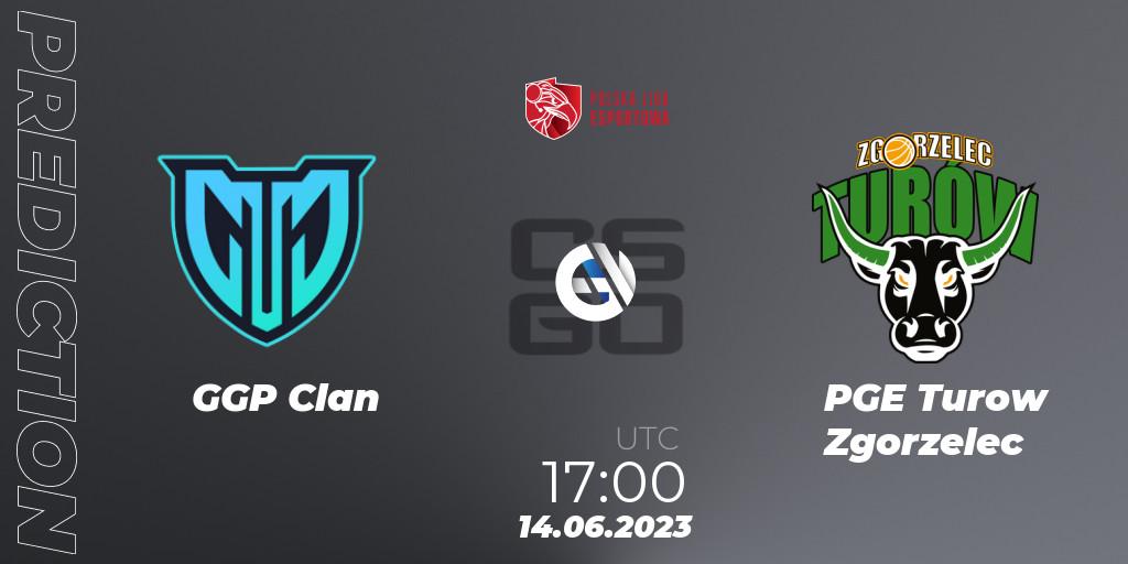 Prognoza GGP Clan - PGE Turow Zgorzelec. 14.06.2023 at 17:15, Counter-Strike (CS2), Polish Esports League 2023 Split 2