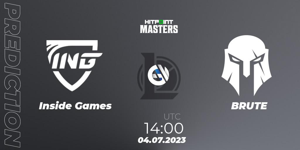 Prognoza Inside Games - BRUTE. 04.07.2023 at 14:00, LoL, Hitpoint Masters Summer 2023 - Group Stage