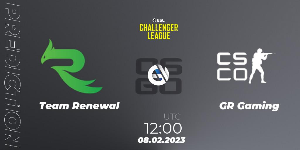 Prognoza Team Renewal - GR Gaming. 08.02.23, CS2 (CS:GO), ESL Challenger League Season 44: Asia-Pacific