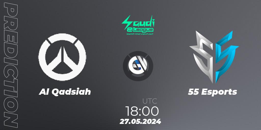 Prognoza Al Qadsiah - 55 Esports. 27.05.2024 at 18:00, Overwatch, Saudi eLeague 2024 - Major 2 Phase 2