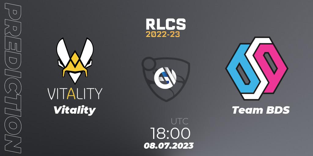 Prognoza Vitality - Team BDS. 08.07.2023 at 19:15, Rocket League, RLCS 2022-23 Spring Major