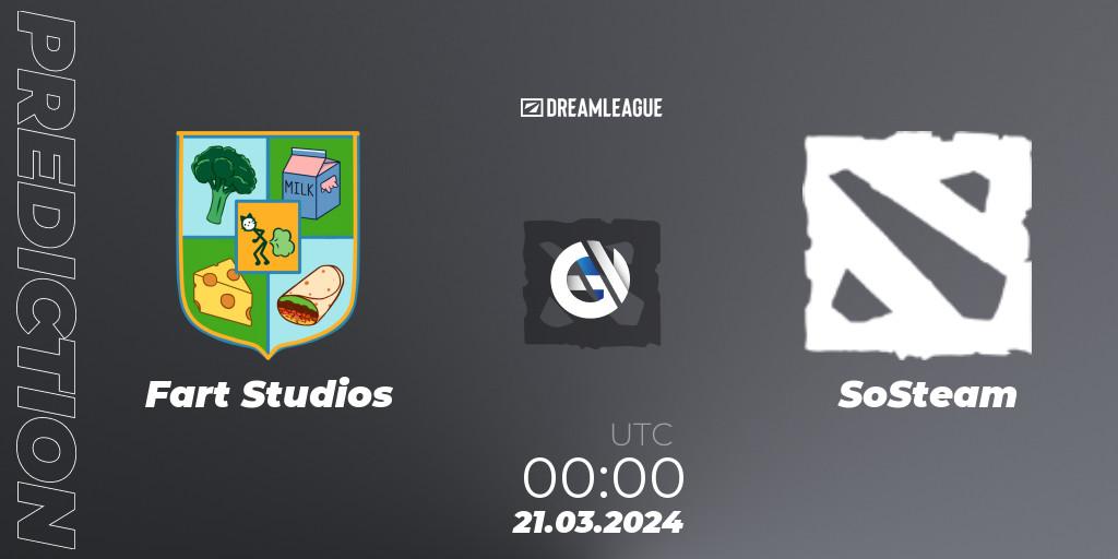Prognoza Fart Studios - SoSteam. 21.03.24, Dota 2, DreamLeague Season 23: North America Closed Qualifier