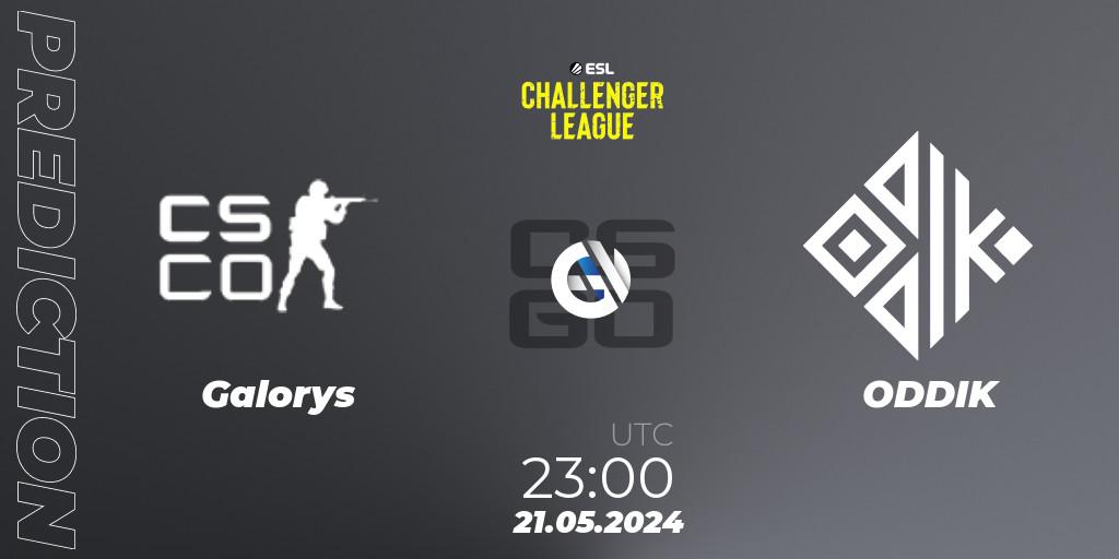 Prognoza Galorys - ODDIK. 22.05.2024 at 20:00, Counter-Strike (CS2), ESL Challenger League Season 47: South America