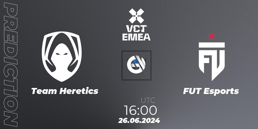 Prognoza Team Heretics - FUT Esports. 26.06.2024 at 16:00, VALORANT, VALORANT Champions Tour 2024: EMEA League - Stage 2 - Group Stage