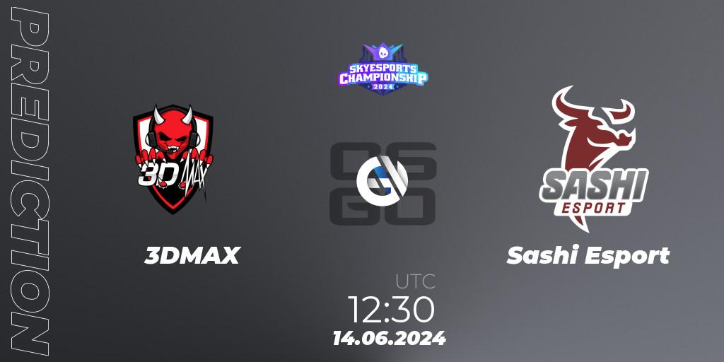 Prognoza 3DMAX - Sashi Esport. 14.06.2024 at 13:30, Counter-Strike (CS2), Skyesports Championship 2024: European Qualifier