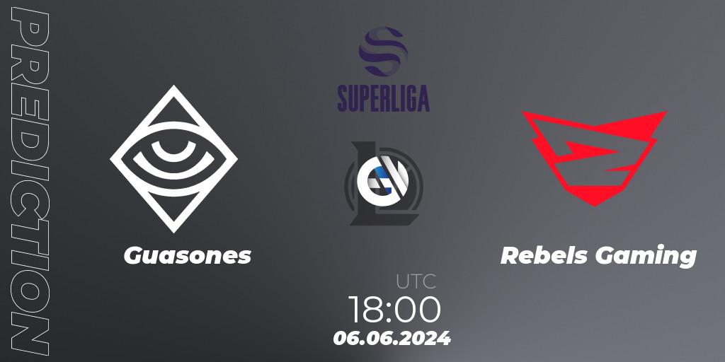 Prognoza Guasones - Rebels Gaming. 06.06.2024 at 18:00, LoL, LVP Superliga Summer 2024