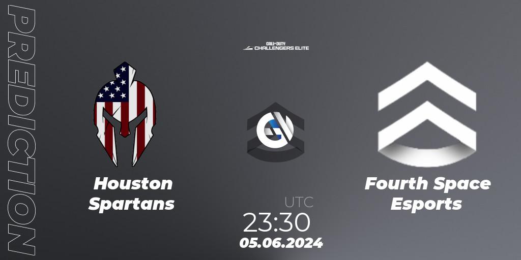 Prognoza Houston Spartans - Fourth Space Esports. 05.06.2024 at 22:30, Call of Duty, Call of Duty Challengers 2024 - Elite 3: NA