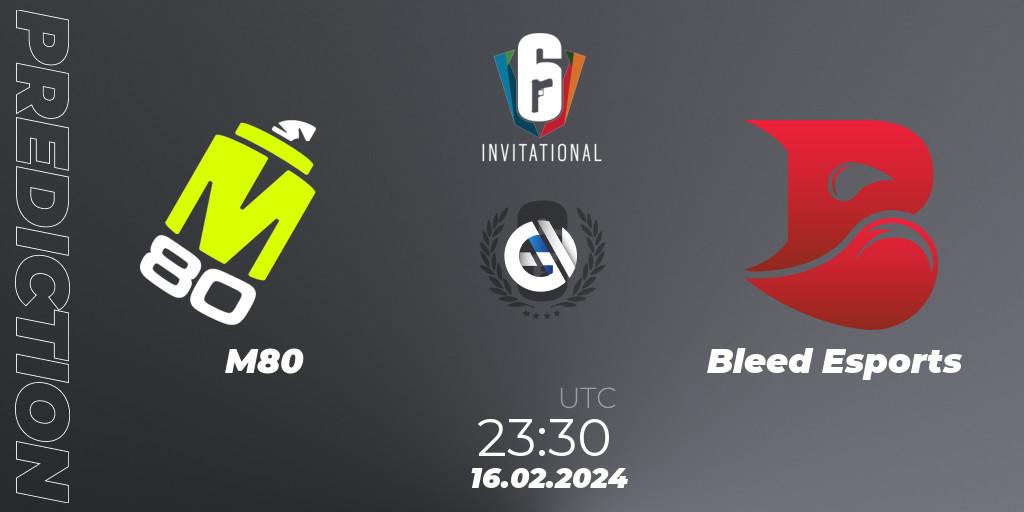 Prognoza M80 - Bleed Esports. 16.02.2024 at 23:30, Rainbow Six, Six Invitational 2024 - Group Stage