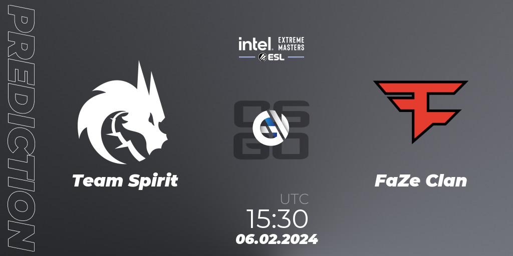 Prognoza Team Spirit - FaZe Clan. 06.02.24, CS2 (CS:GO), IEM Katowice 2024
