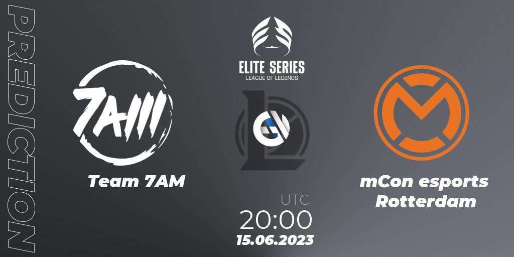 Prognoza Team 7AM - mCon esports Rotterdam. 15.06.2023 at 20:00, LoL, Elite Series Summer 2023