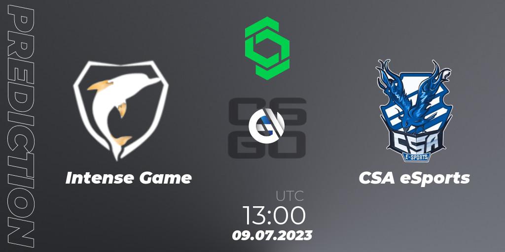 Prognoza Intense Game - CSA eSports. 09.07.2023 at 13:00, Counter-Strike (CS2), CCT South America Series #8: Closed Qualifier