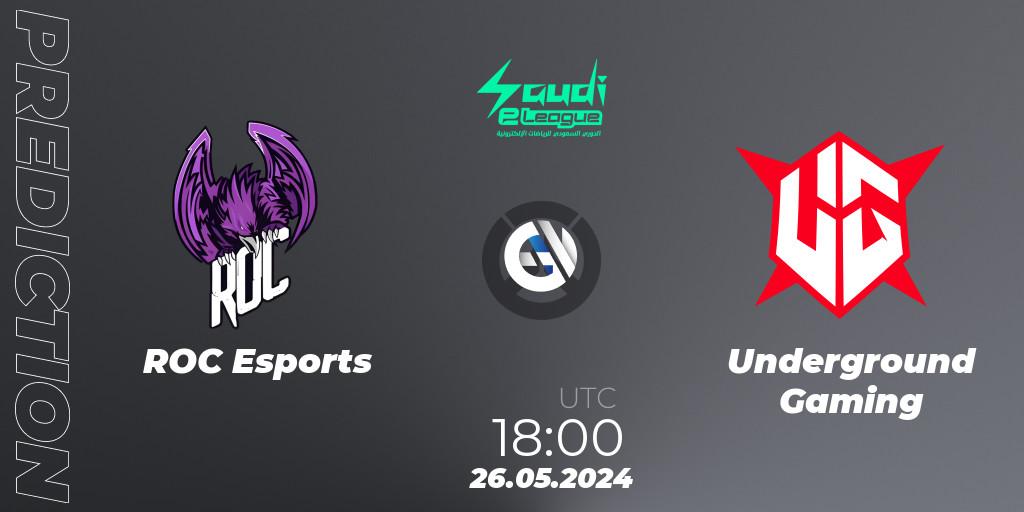 Prognoza ROC Esports - Underground Gaming. 26.05.2024 at 18:00, Overwatch, Saudi eLeague 2024 - Major 2 Phase 2