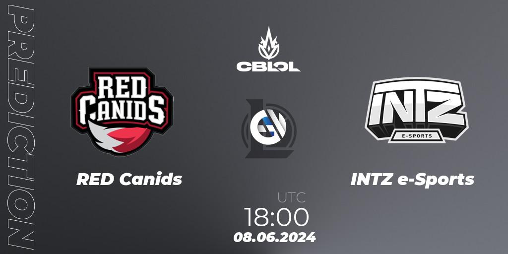 Prognoza RED Canids - INTZ e-Sports. 08.06.2024 at 18:00, LoL, CBLOL Split 2 2024 - Group Stage