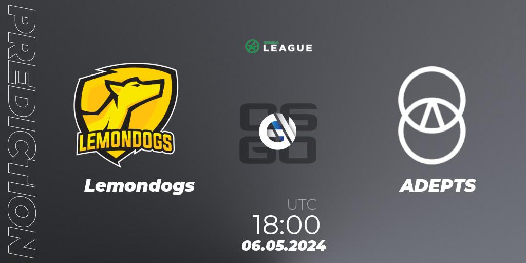 Prognoza Lemondogs - ADEPTS. 06.05.2024 at 18:00, Counter-Strike (CS2), ESEA Season 49: Advanced Division - Europe