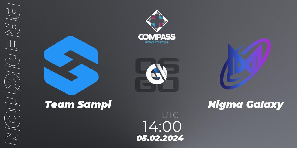 Prognoza Team Sampi - Nigma Galaxy. 05.02.24, CS2 (CS:GO), YaLLa Compass Spring 2024 Contenders