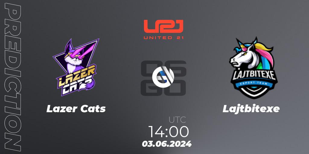 Prognoza Lazer Cats - Lajtbitexe. 03.06.2024 at 14:00, Counter-Strike (CS2), United21 Season 14: Division 2