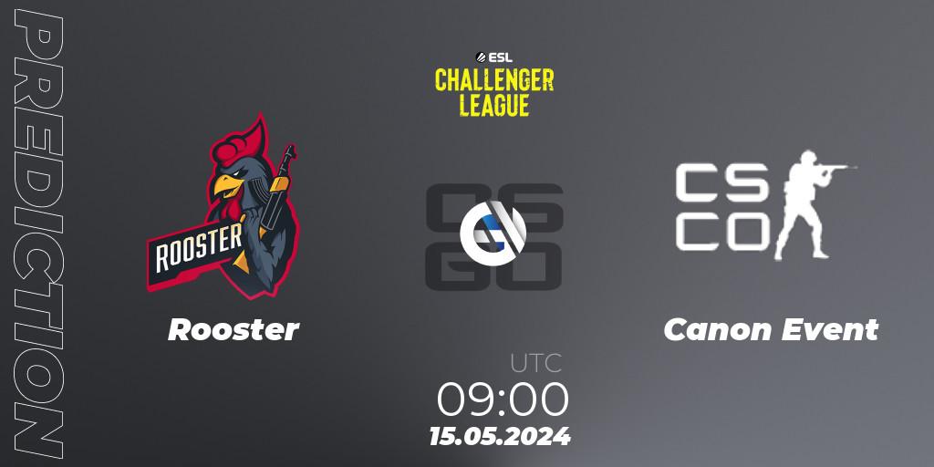Prognoza Rooster - Canon Event. 15.05.2024 at 09:00, Counter-Strike (CS2), ESL Challenger League Season 47: Oceania