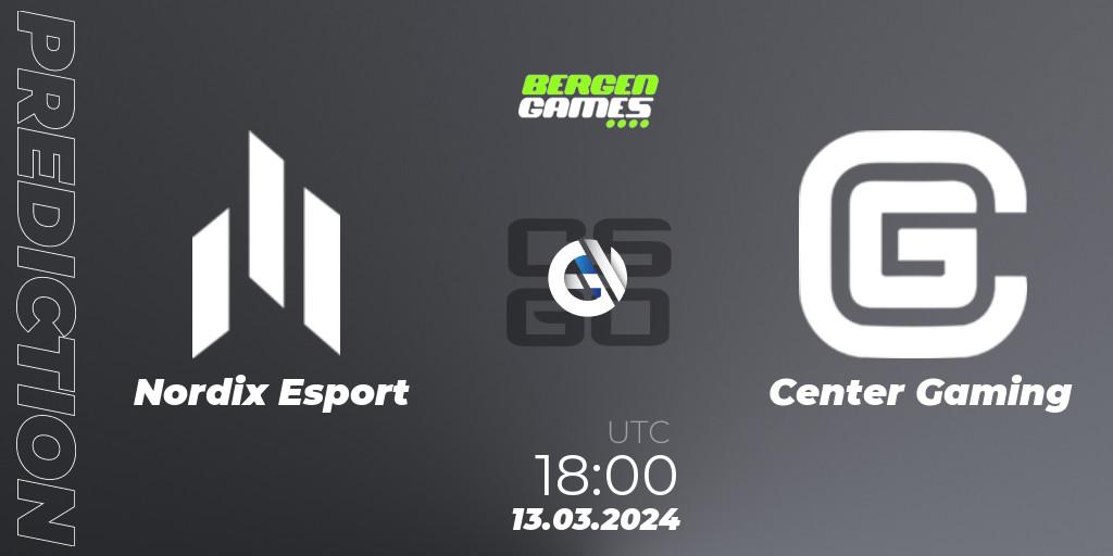 Prognoza Nordix Esport - Center Gaming. 13.03.24, CS2 (CS:GO), Bergen Games 2024: Online Stage