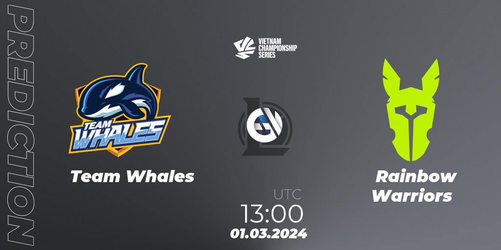 Prognoza Team Whales - Rainbow Warriors. 01.03.24, LoL, VCS Dawn 2024 - Group Stage