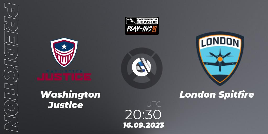 Prognoza Washington Justice - London Spitfire. 16.09.23, Overwatch, Overwatch League 2023 - Play-Ins