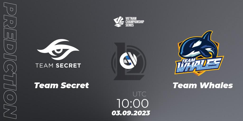 Prognoza Team Secret - Team Whales. 03.09.2023 at 10:00, LoL, VCS Dusk 2023