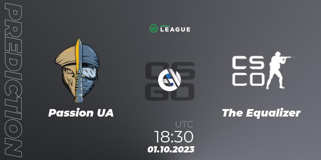 Prognoza Passion UA - The Equalizer. 01.10.2023 at 18:30, Counter-Strike (CS2), ESEA Season 46: Main Division - Europe