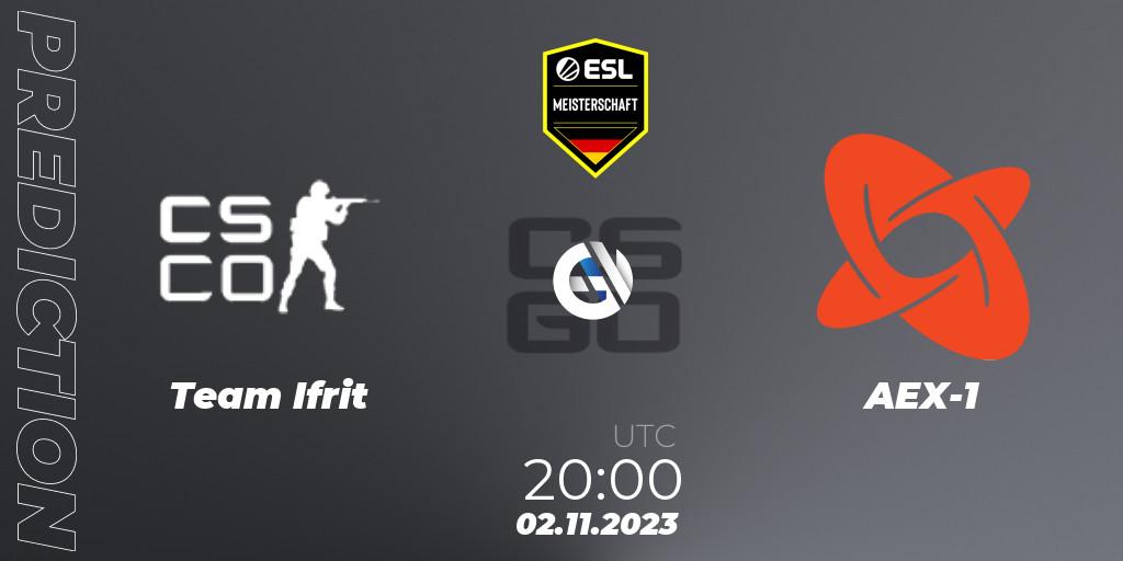 Prognoza Team Ifrit - AEX-1. 02.11.23, CS2 (CS:GO), ESL Meisterschaft: Autumn 2023