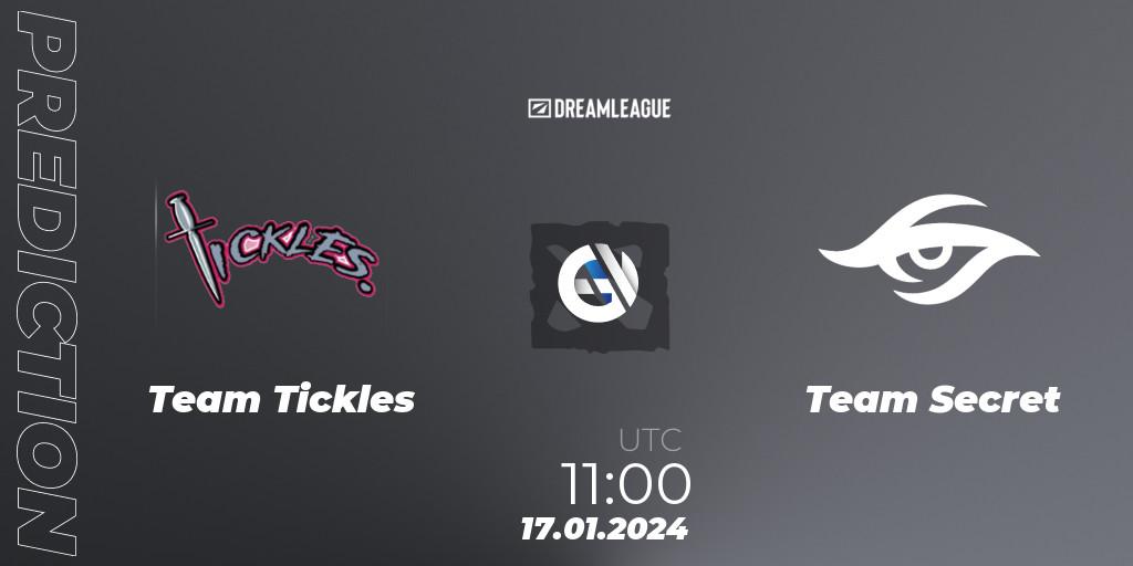 Prognoza Team Tickles - Team Secret. 17.01.24, Dota 2, DreamLeague Season 22: Western Europe Closed Qualifier