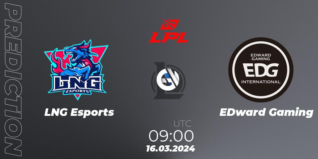 Prognoza LNG Esports - EDward Gaming. 16.03.24, LoL, LPL Spring 2024 - Group Stage