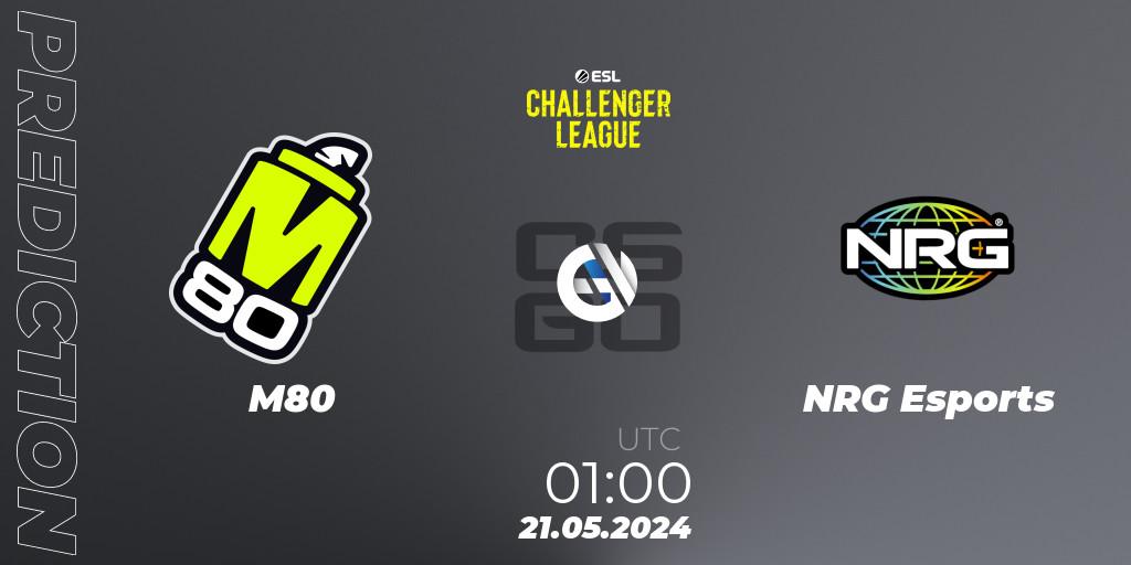 Prognoza M80 - NRG Esports. 21.05.2024 at 01:00, Counter-Strike (CS2), ESL Challenger League Season 47: North America